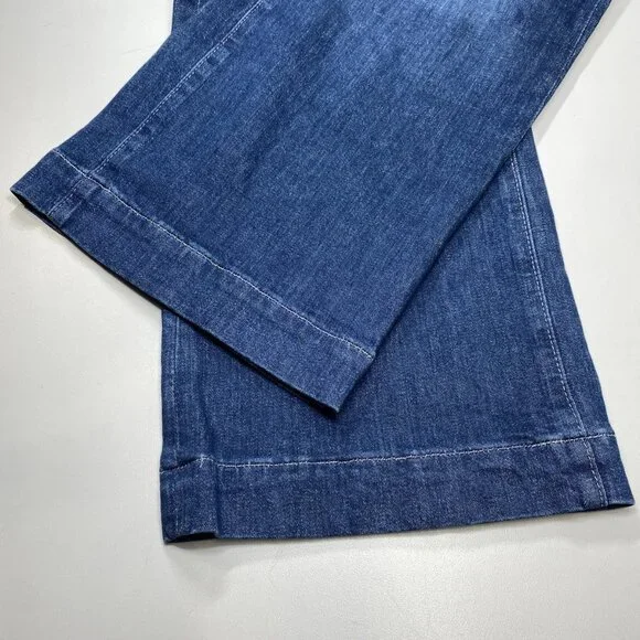 NEW AG Women’s Saige Wide Leg Cropped Jeans Dark Blue Size 27 - Picture 11 of 11